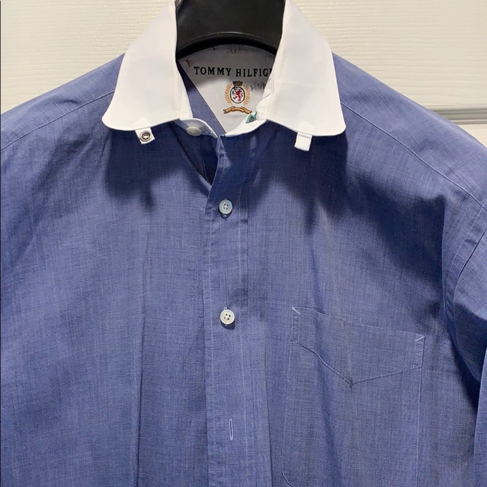 Tommy Hilfiger dress shirt French cuff &buttonsnap
